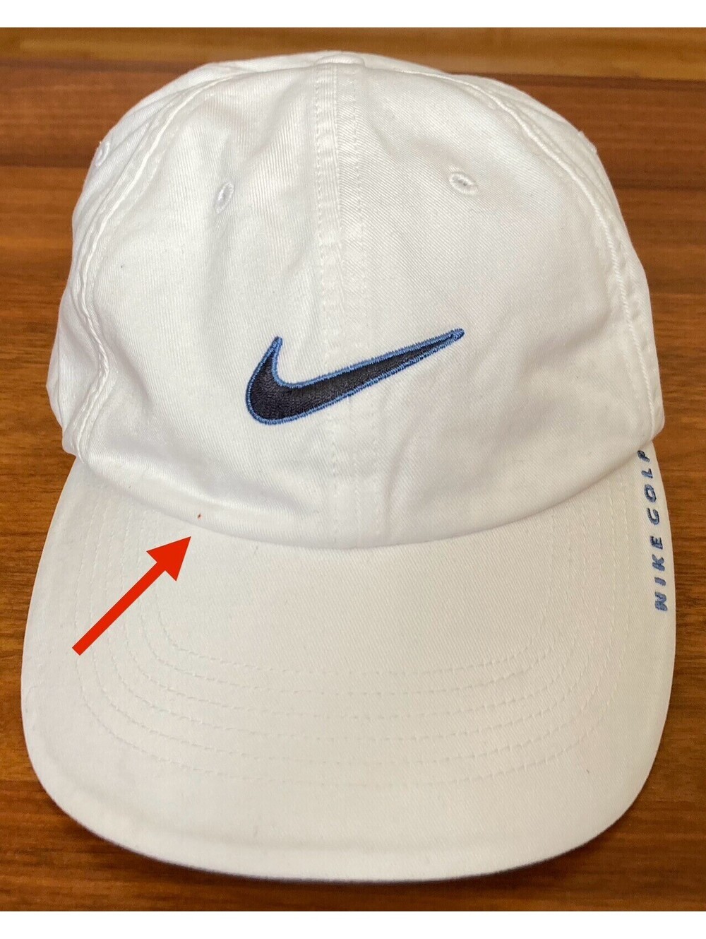 *FLAW Nike Golf White Hat ESPN Golf Schools Adjustable